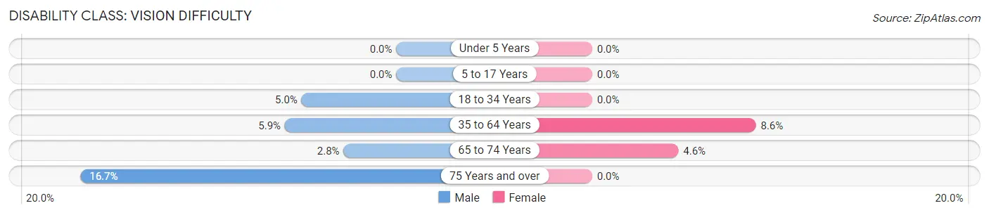 Disability in Whittemore: <span>Vision Difficulty</span>