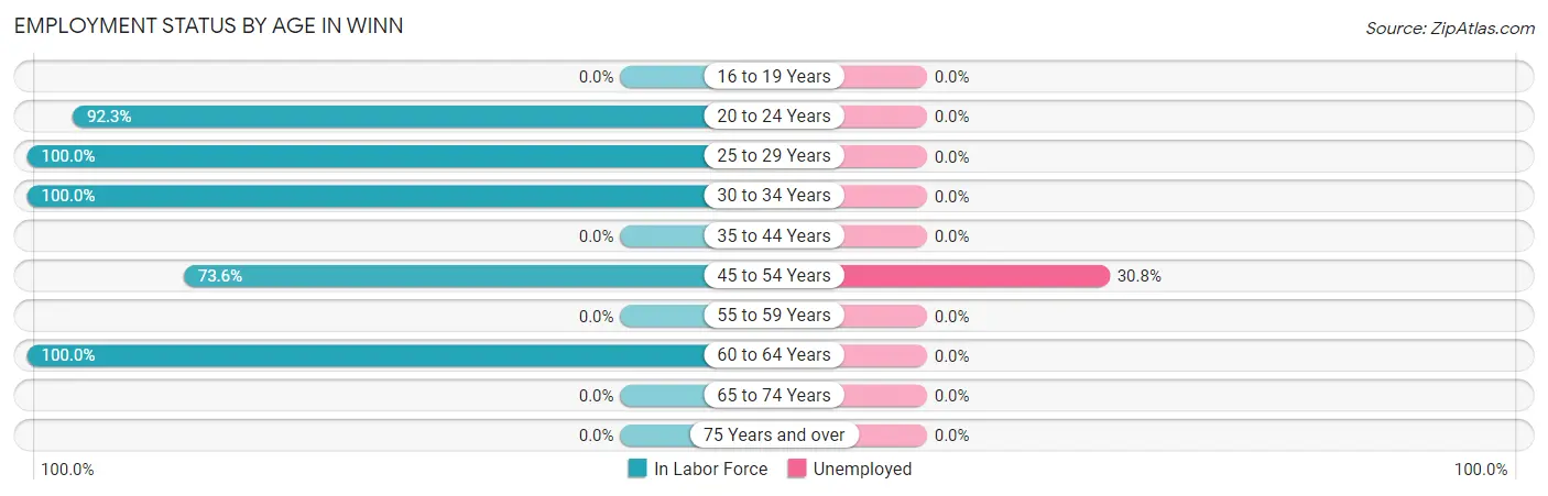 Employment Status by Age in Winn