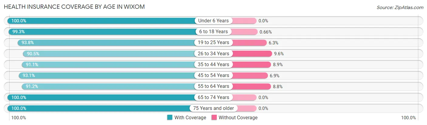 Health Insurance Coverage by Age in Wixom