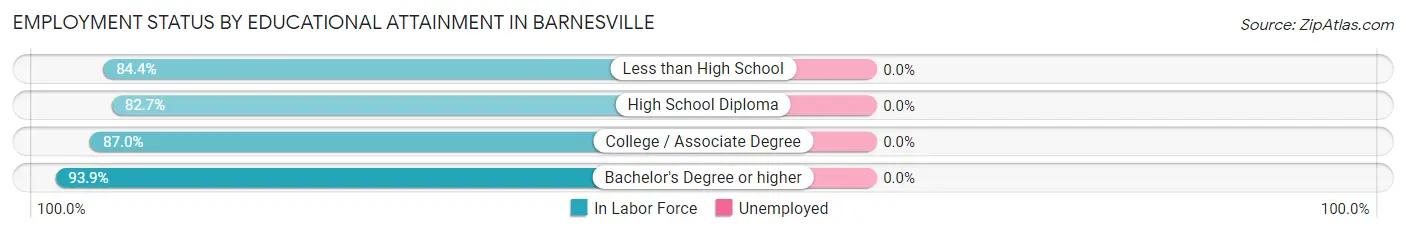 Employment Status by Educational Attainment in Barnesville