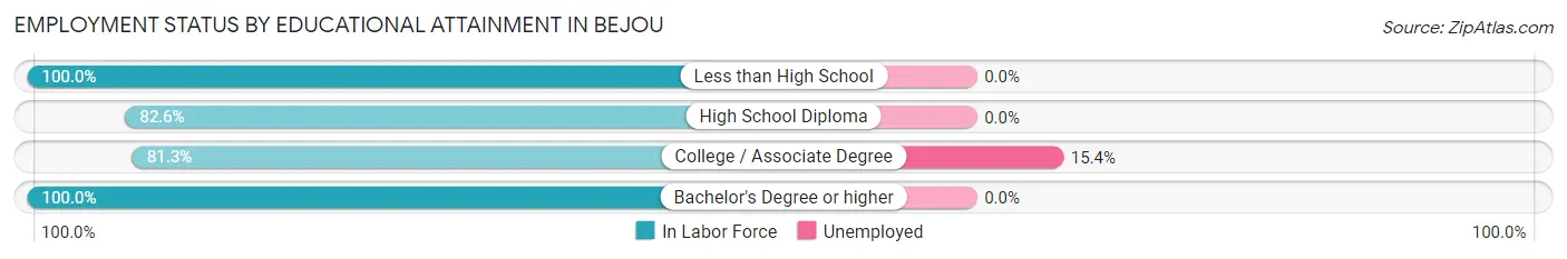 Employment Status by Educational Attainment in Bejou