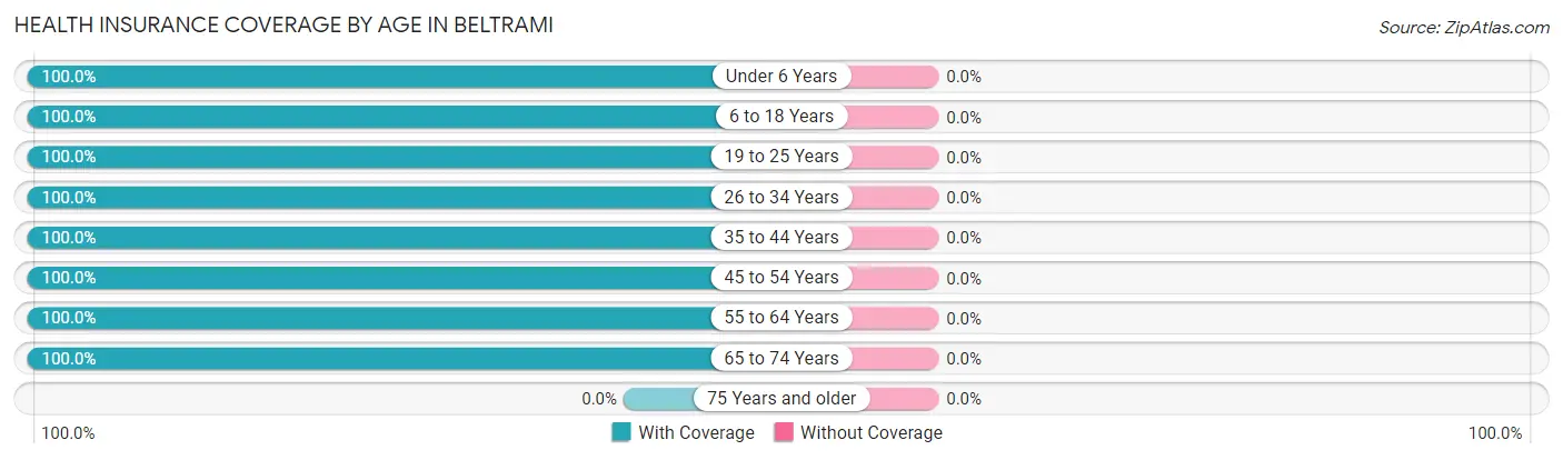 Health Insurance Coverage by Age in Beltrami