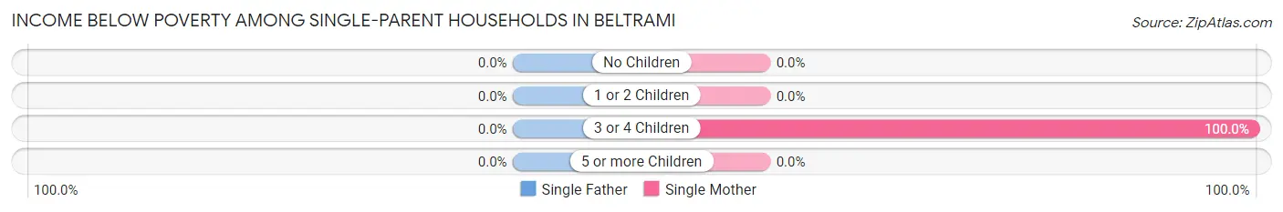 Income Below Poverty Among Single-Parent Households in Beltrami