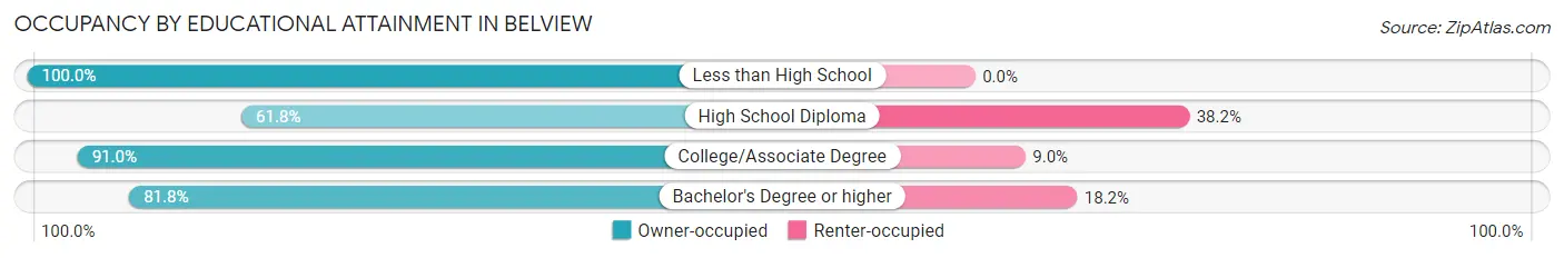 Occupancy by Educational Attainment in Belview