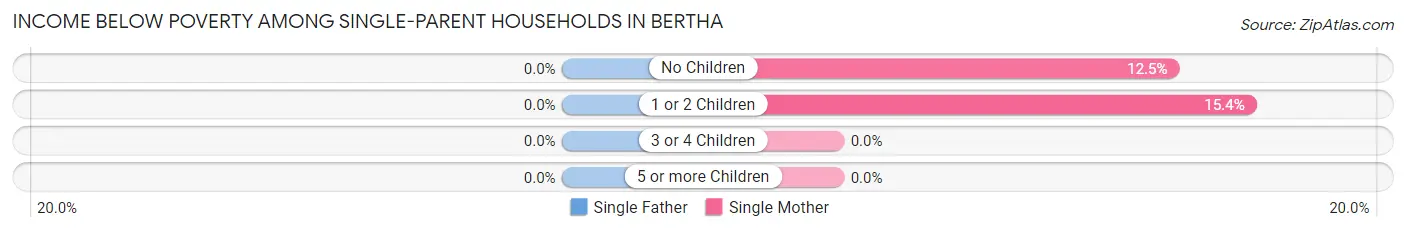 Income Below Poverty Among Single-Parent Households in Bertha