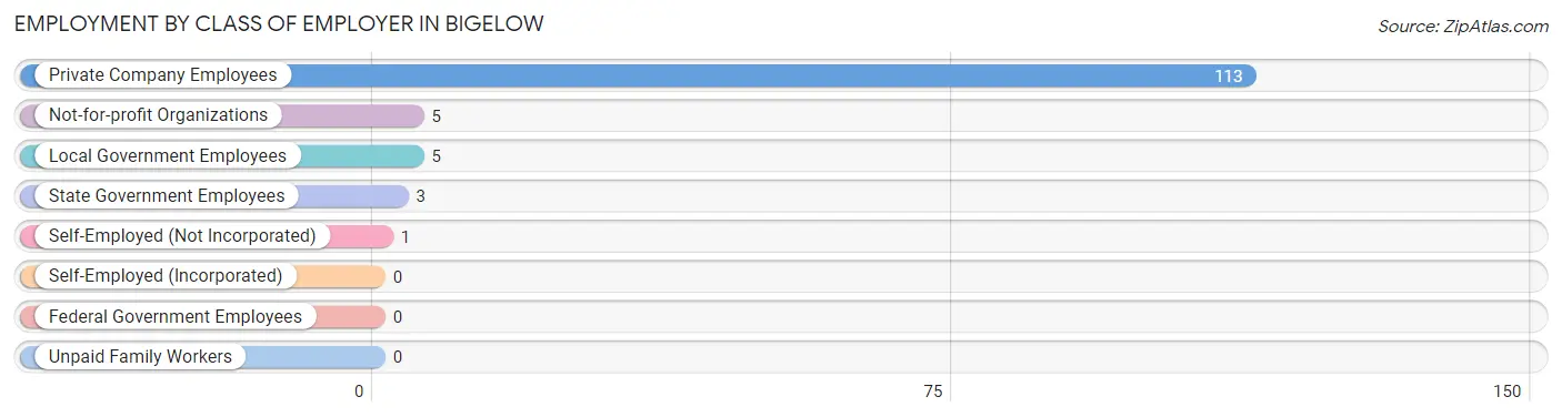 Employment by Class of Employer in Bigelow