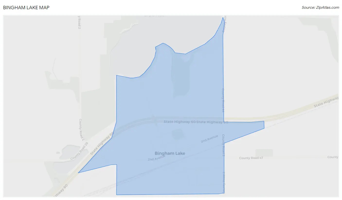 Bingham Lake Map