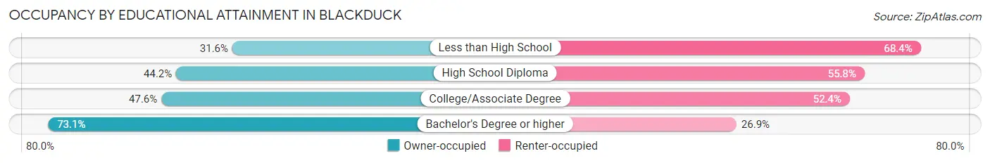 Occupancy by Educational Attainment in Blackduck