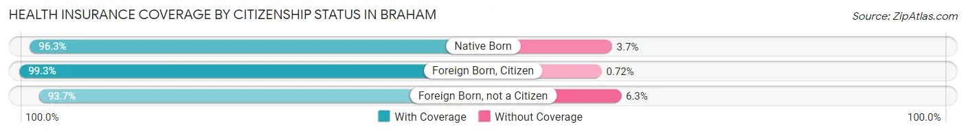 Health Insurance Coverage by Citizenship Status in Braham