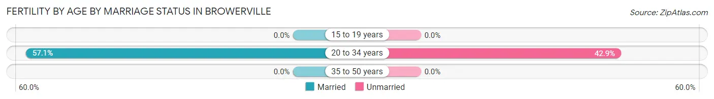 Female Fertility by Age by Marriage Status in Browerville