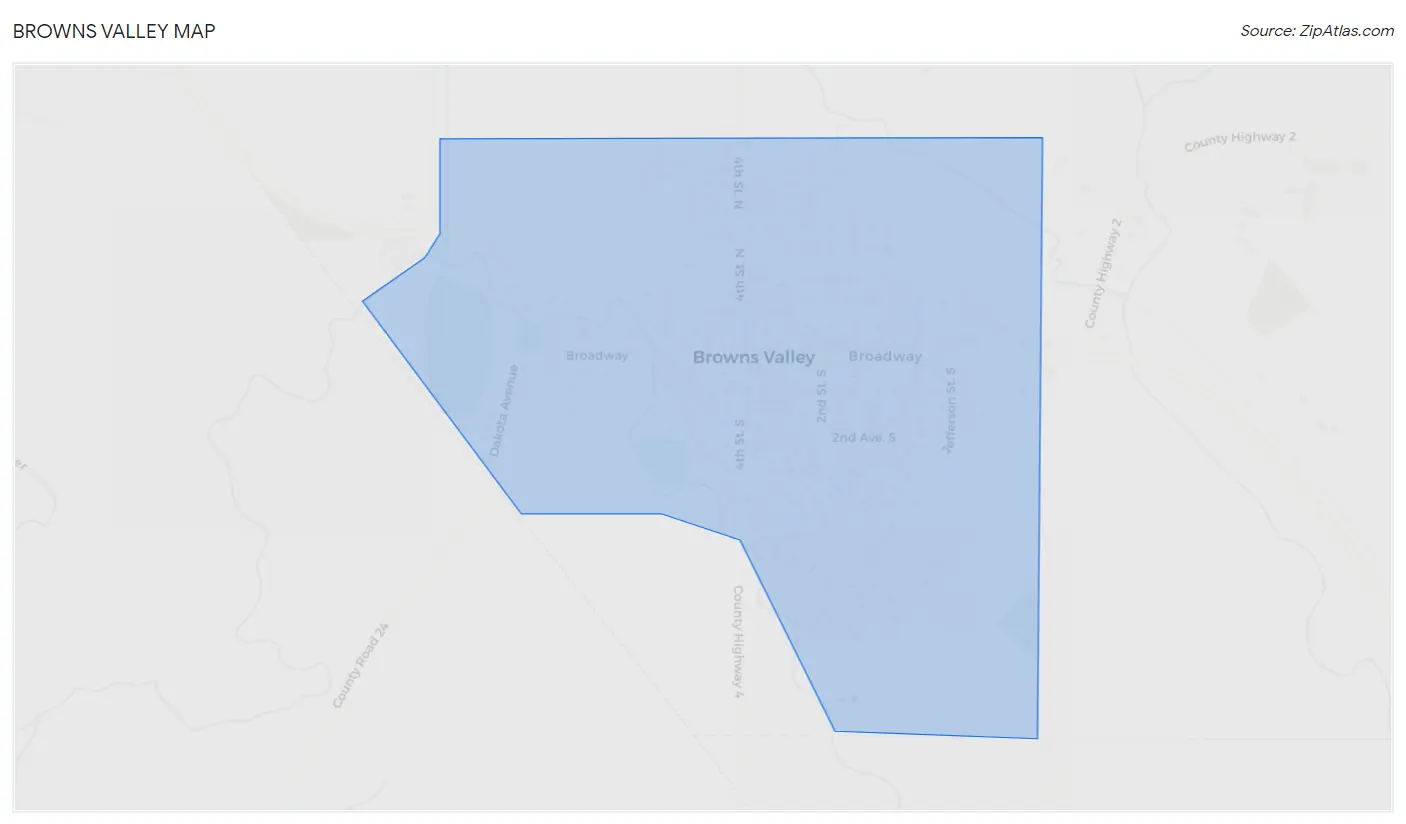 Browns Valley Map