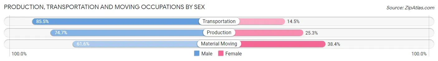 Production, Transportation and Moving Occupations by Sex in Chatfield