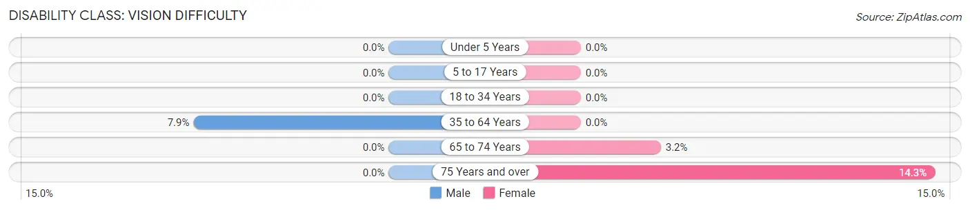 Disability in Clara City: <span>Vision Difficulty</span>