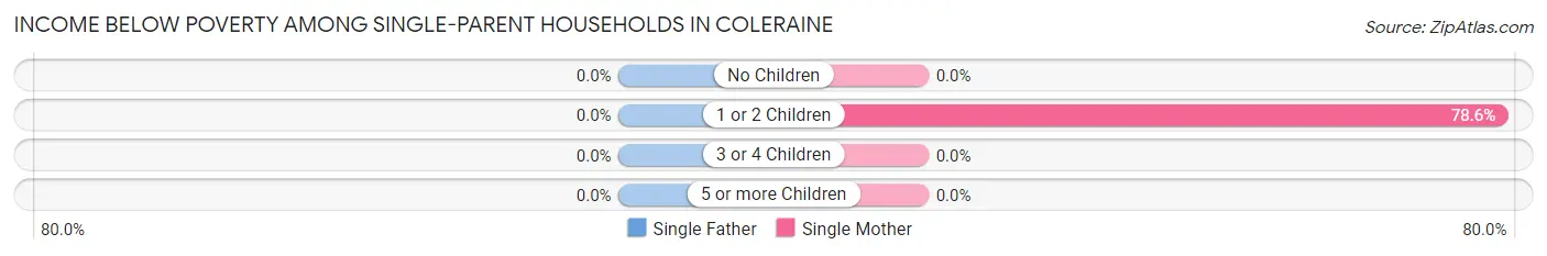 Income Below Poverty Among Single-Parent Households in Coleraine
