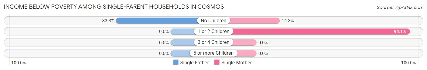 Income Below Poverty Among Single-Parent Households in Cosmos