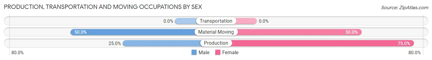 Production, Transportation and Moving Occupations by Sex in Dunnell