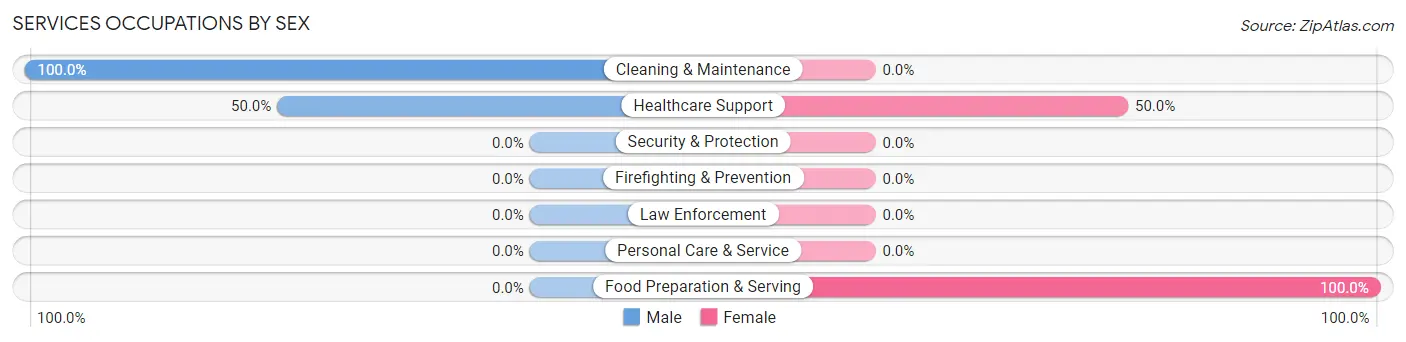 Services Occupations by Sex in Dunnell