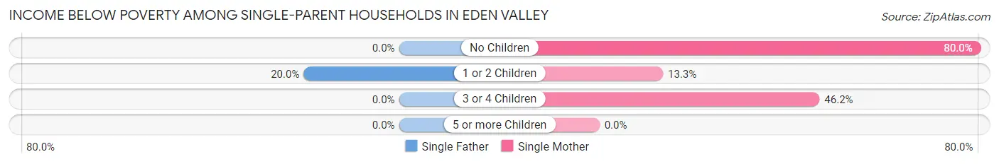 Income Below Poverty Among Single-Parent Households in Eden Valley