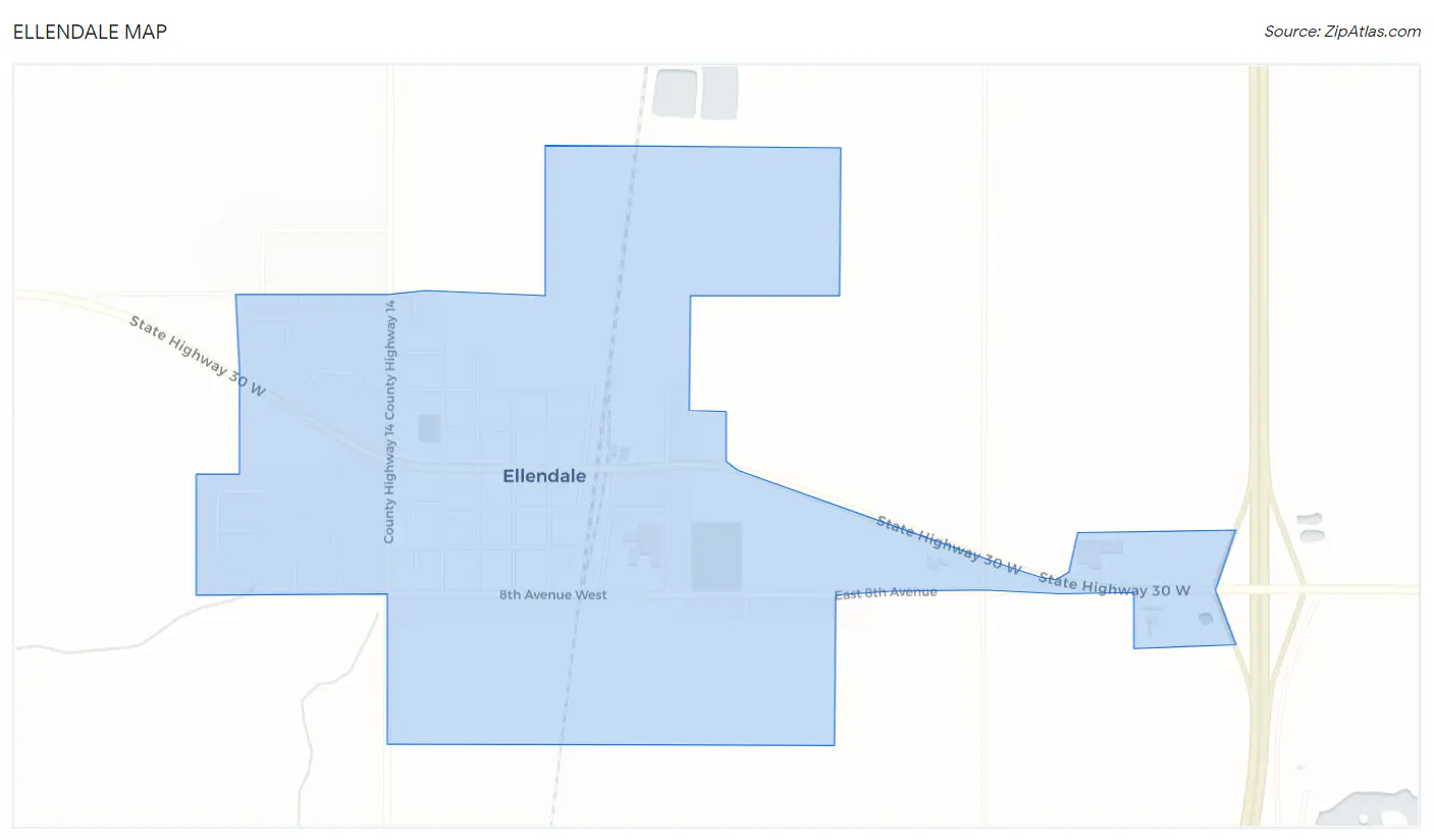 Ellendale Map