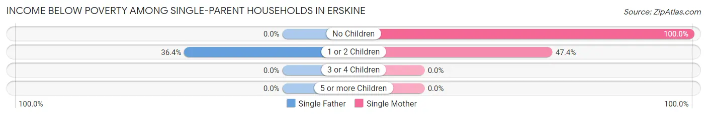 Income Below Poverty Among Single-Parent Households in Erskine