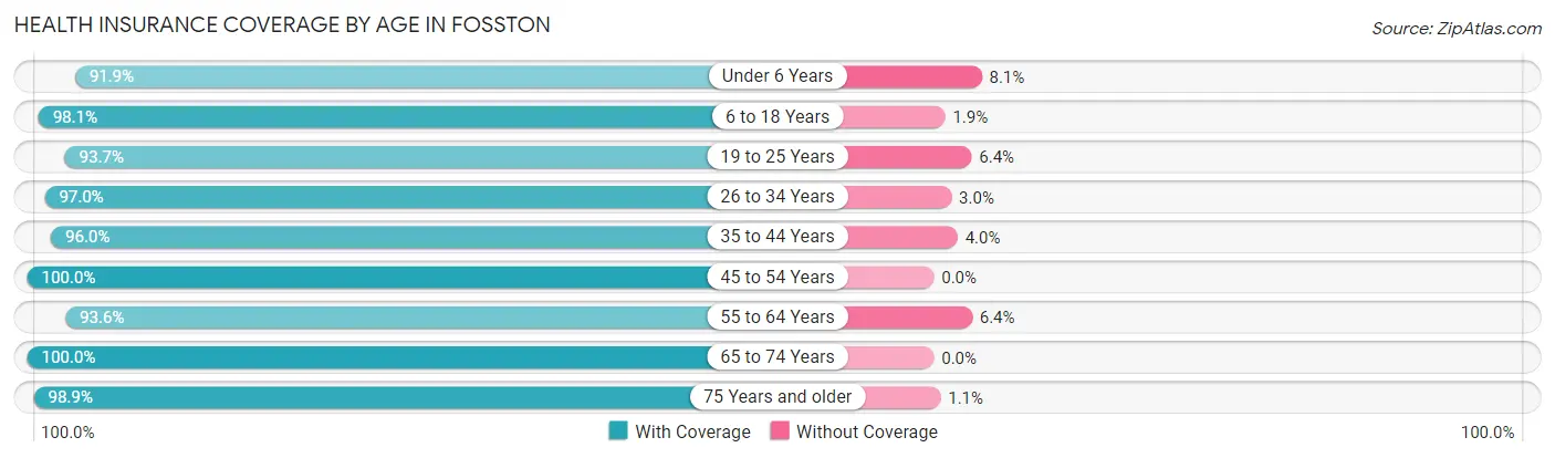 Health Insurance Coverage by Age in Fosston