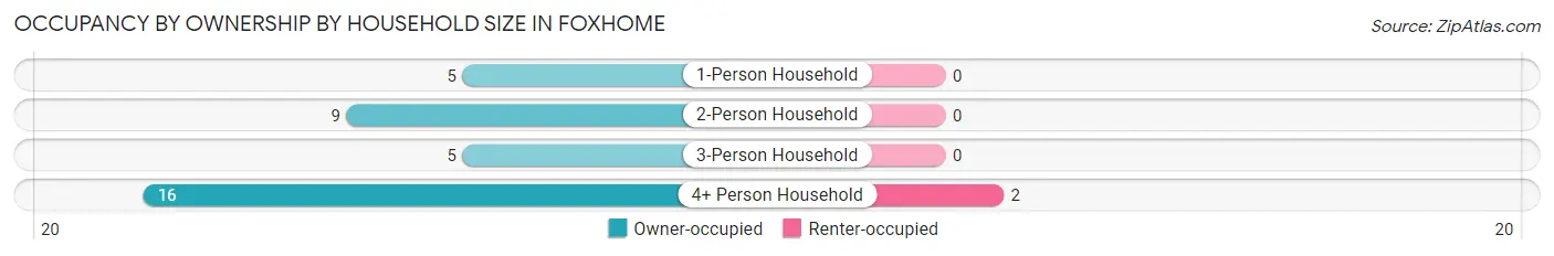 Occupancy by Ownership by Household Size in Foxhome