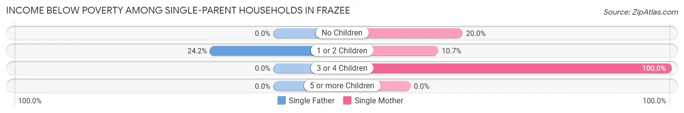 Income Below Poverty Among Single-Parent Households in Frazee