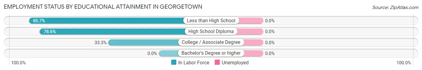 Employment Status by Educational Attainment in Georgetown