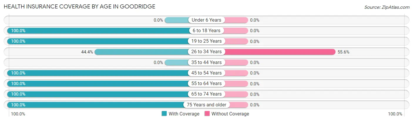 Health Insurance Coverage by Age in Goodridge