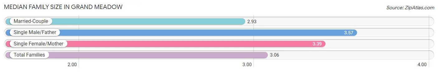 Median Family Size in Grand Meadow