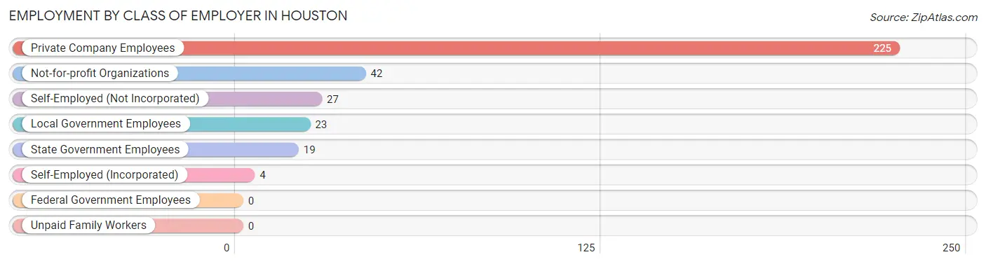 Employment by Class of Employer in Houston