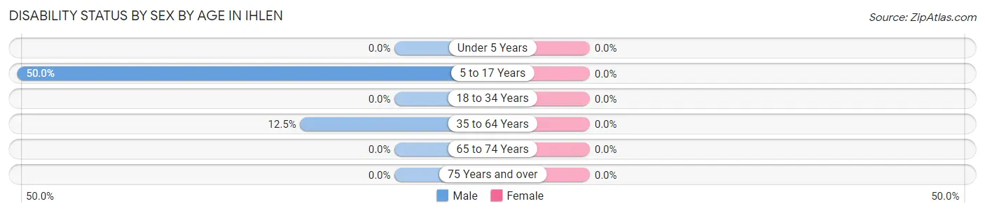 Disability Status by Sex by Age in Ihlen