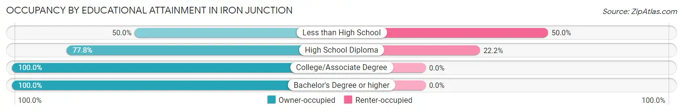 Occupancy by Educational Attainment in Iron Junction