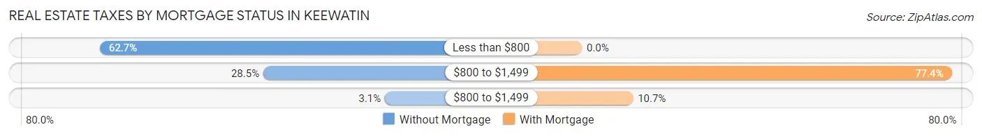 Real Estate Taxes by Mortgage Status in Keewatin