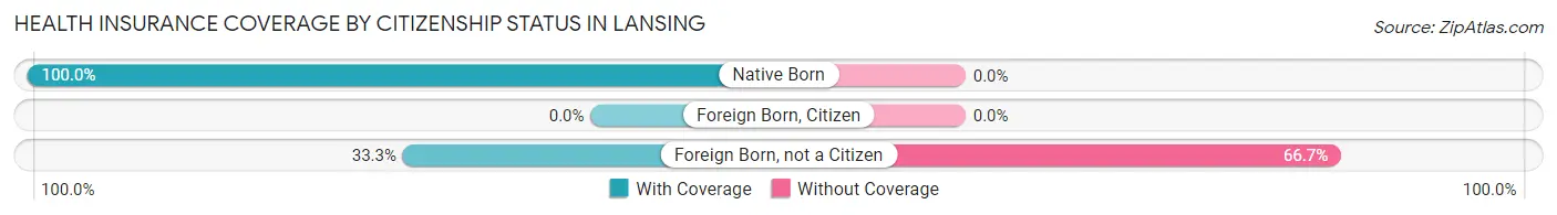 Health Insurance Coverage by Citizenship Status in Lansing