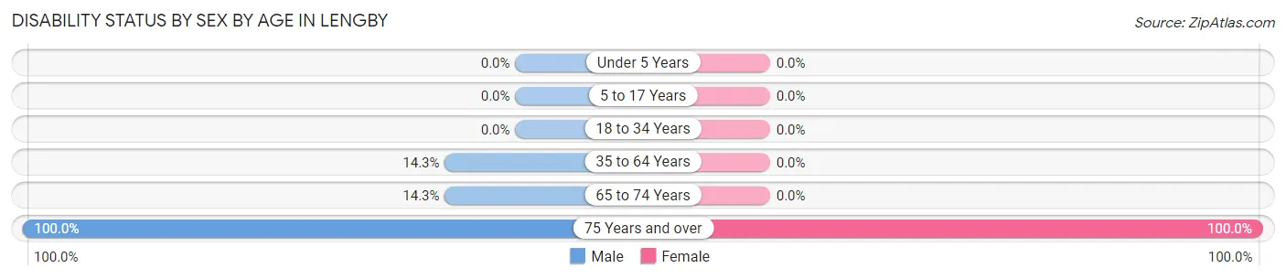 Disability Status by Sex by Age in Lengby
