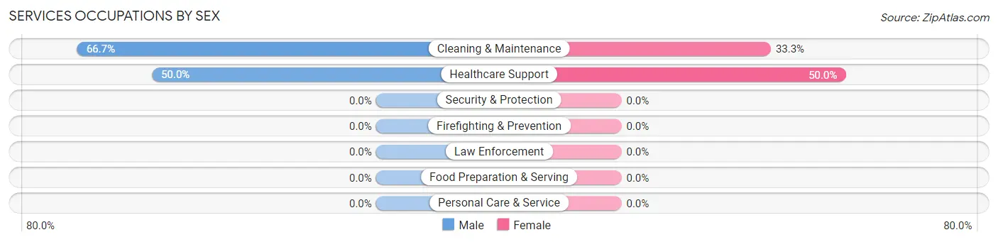 Services Occupations by Sex in Lengby