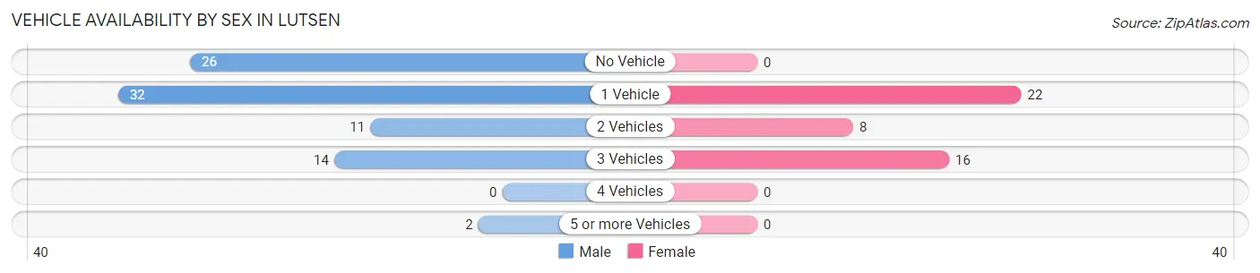 Vehicle Availability by Sex in Lutsen