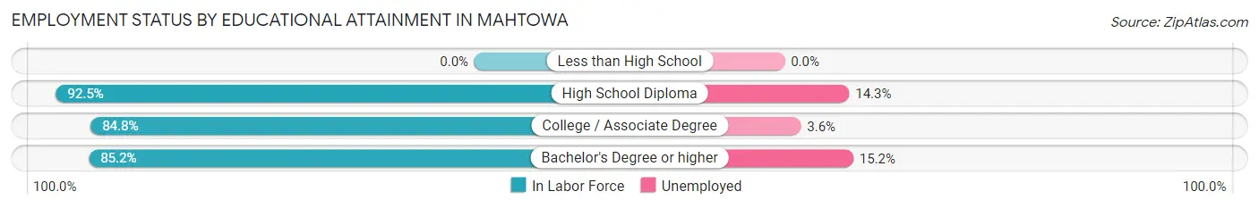 Employment Status by Educational Attainment in Mahtowa