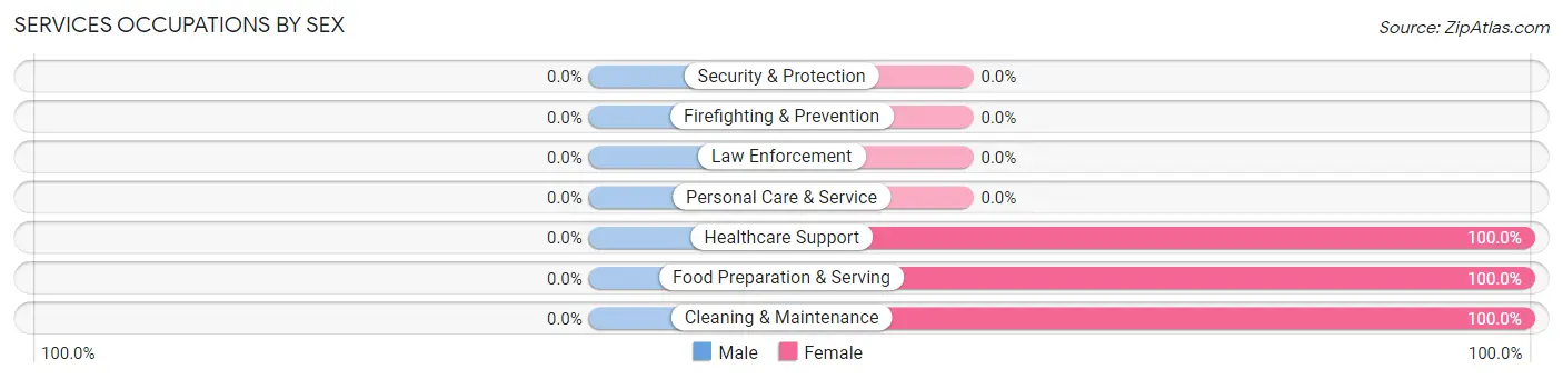 Services Occupations by Sex in Marietta