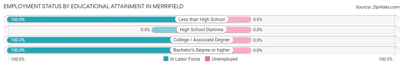 Employment Status by Educational Attainment in Merrifield