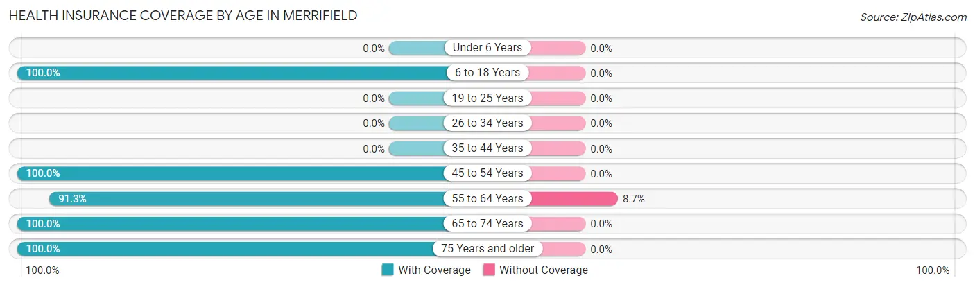 Health Insurance Coverage by Age in Merrifield