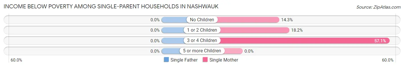 Income Below Poverty Among Single-Parent Households in Nashwauk
