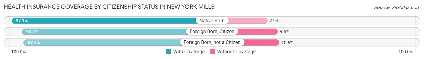 Health Insurance Coverage by Citizenship Status in New York Mills