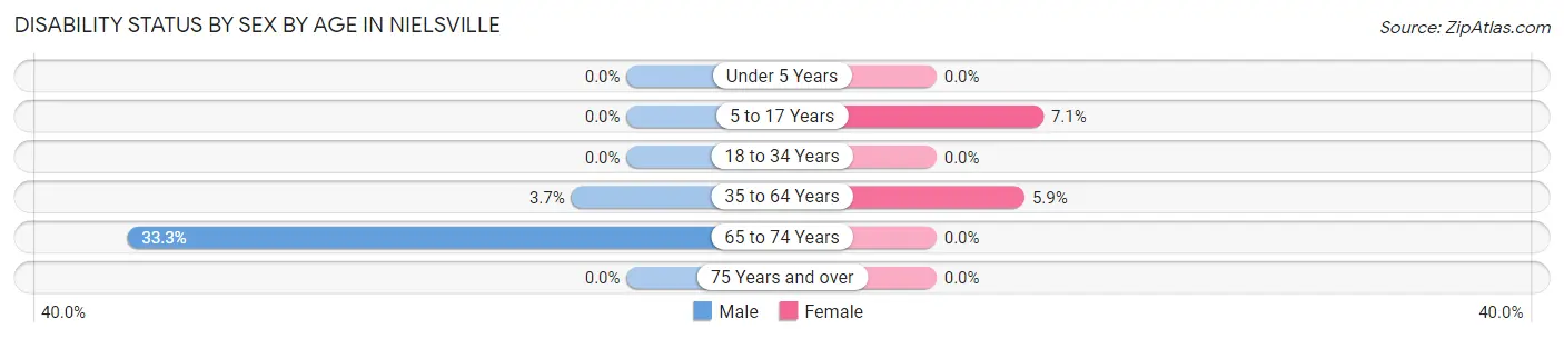 Disability Status by Sex by Age in Nielsville