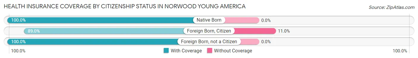 Health Insurance Coverage by Citizenship Status in Norwood Young America