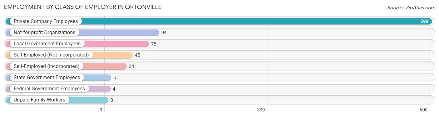 Employment by Class of Employer in Ortonville