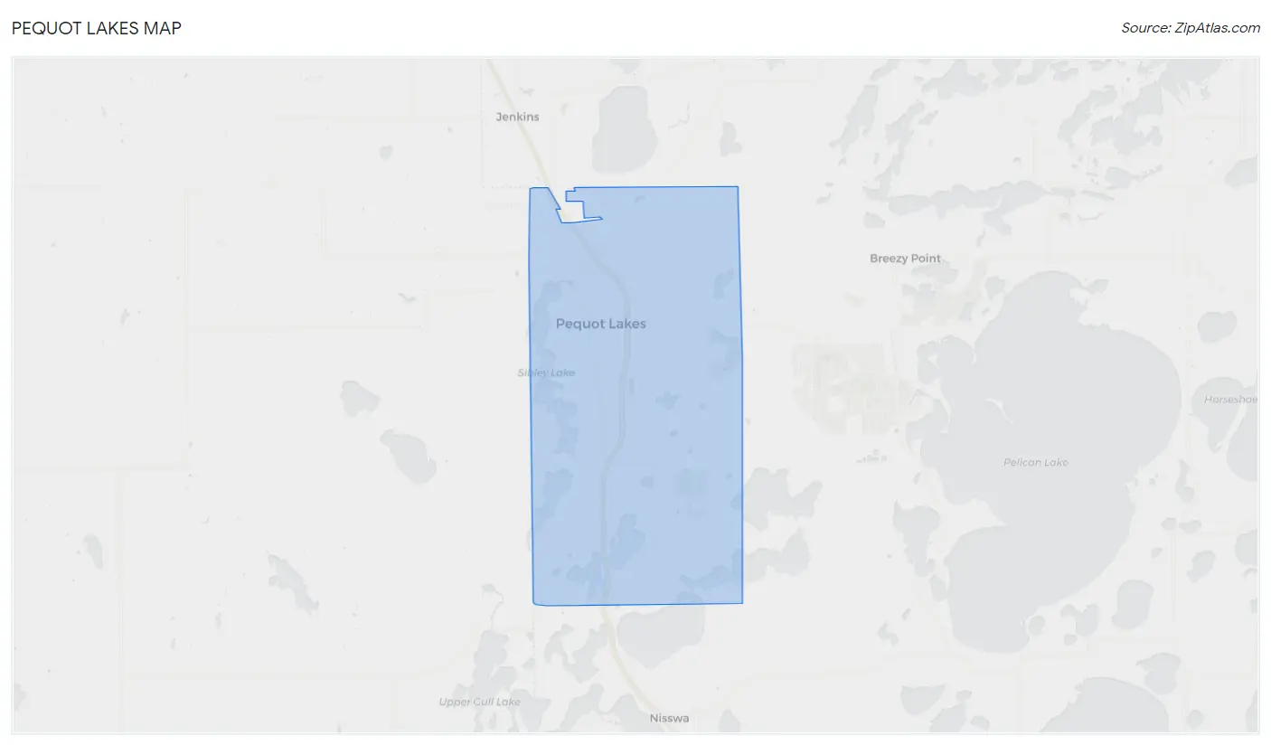 Pequot Lakes Map