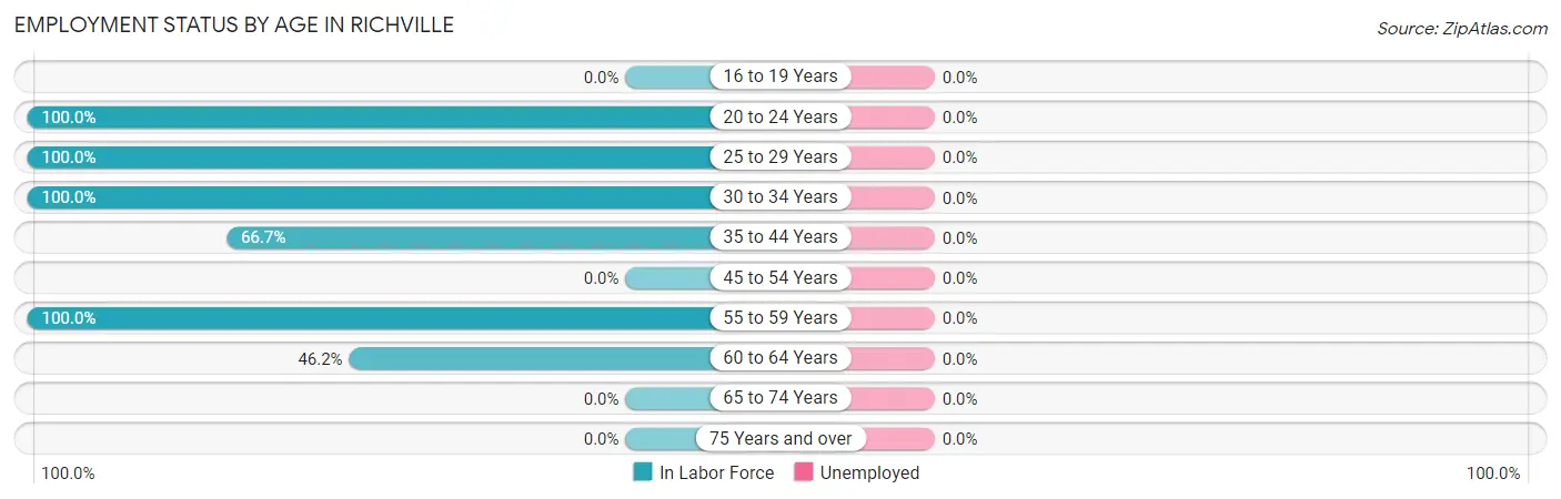 Employment Status by Age in Richville