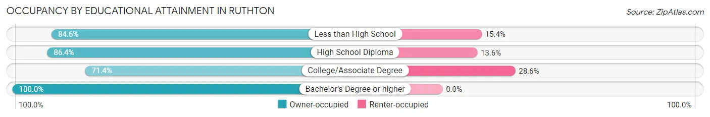 Occupancy by Educational Attainment in Ruthton